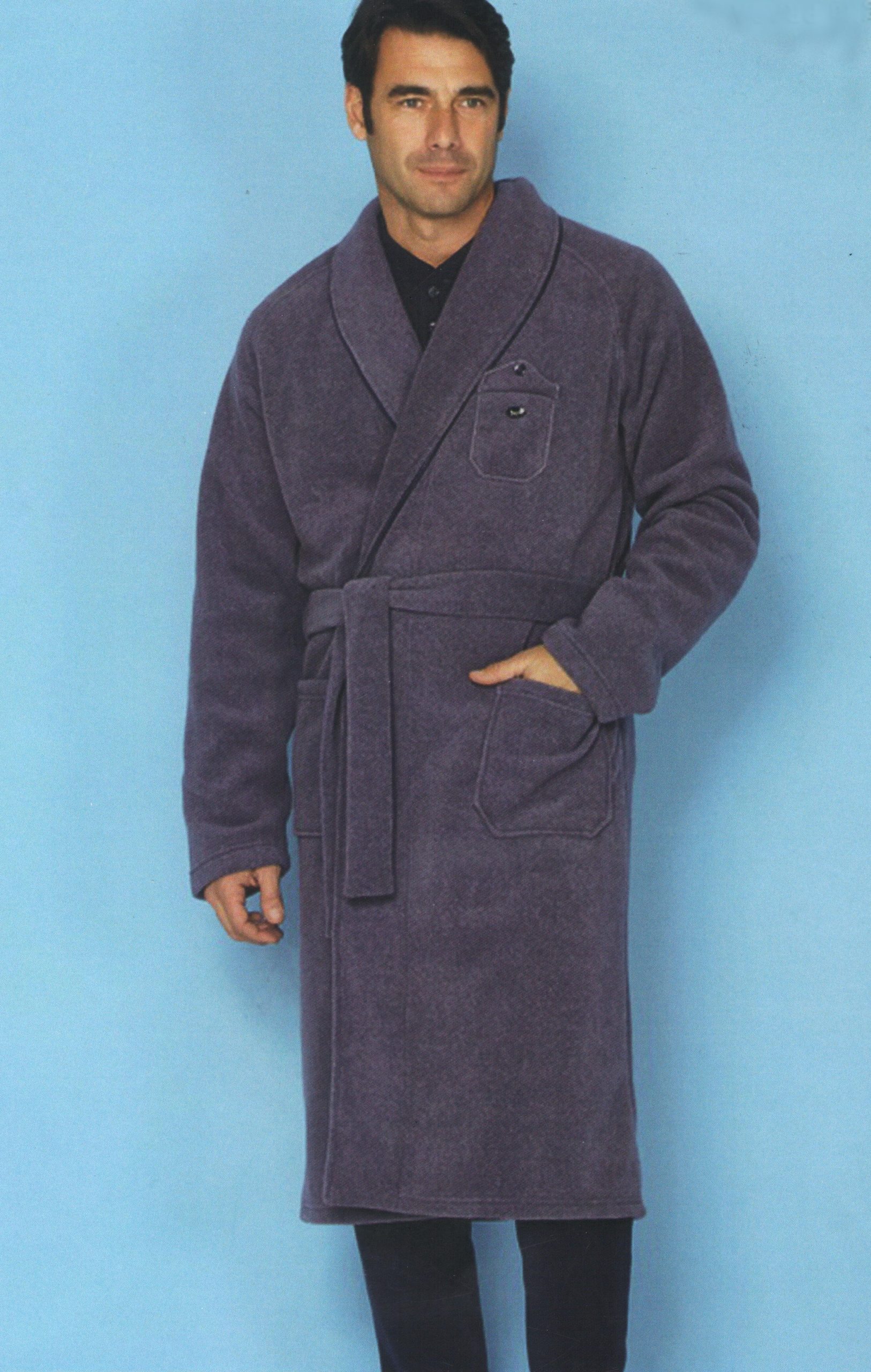 Vestaglia uomo invernale sciallata pile viscosa - Viscose fleece
