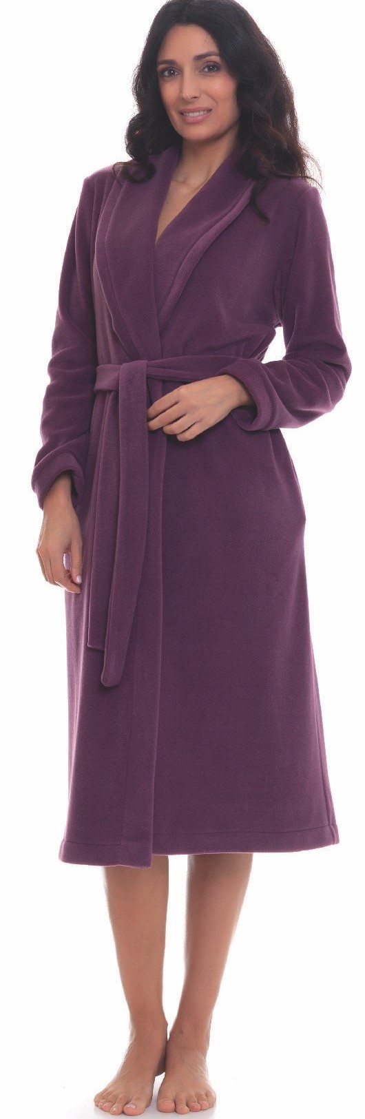 Vestaglia donna invernale lunga sciallata pile - Fleece winter woman's  dressing gown