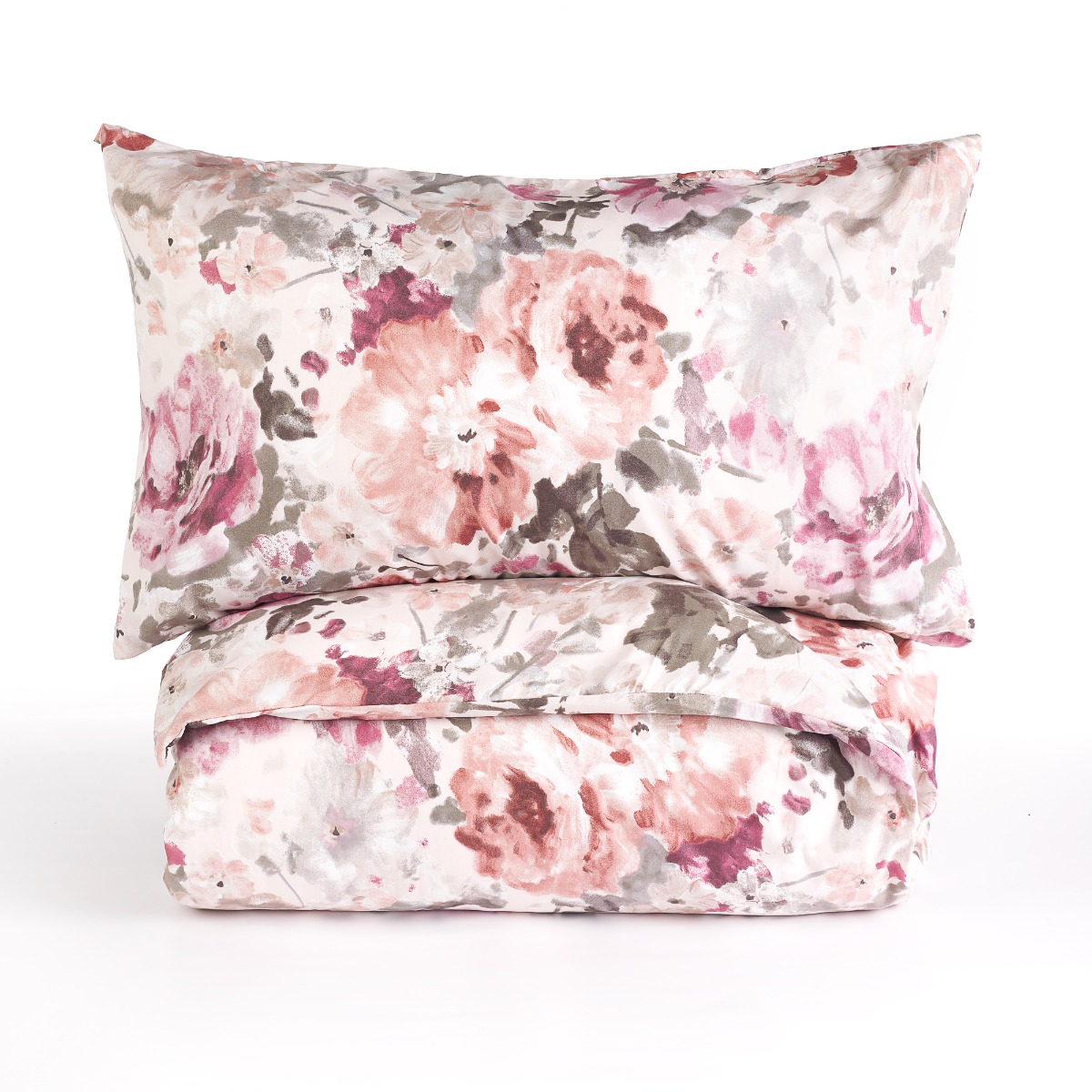 Set copripiumino matrimoniale stampa fiori rosa - Double bed duver cover  set pink flowers printed