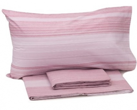 Set lenzuola matrimoniale felpato rosa