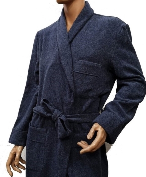 Vestaglia uomo invernale sciallata lana blue wool shawl winter mens dressing gown